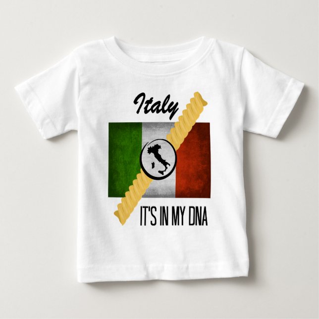 Italien är det i min italienska flagga Rotini för T Shirt (Framsida)