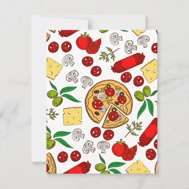 Italien är känd för sitt fantastiska cuisine julkort (Framsida)