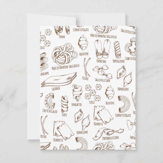 Italien är känd för sitt fantastiska cuisine julkort (Framsida)