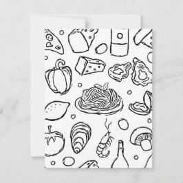 Italien är känd för sitt fantastiska cuisine julkort