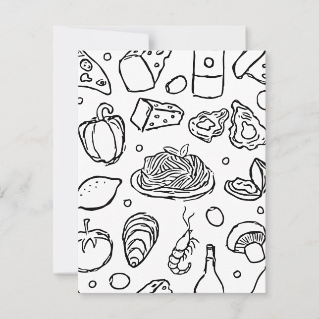 Italien är känd för sitt fantastiska cuisine julkort (Framsida)
