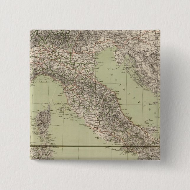 Italien Atlas Karta Knapp (Framsida)
