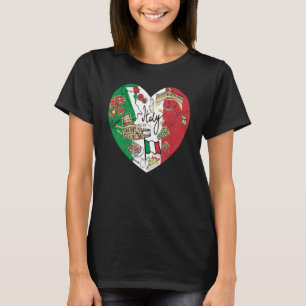 Italien av Ciao Italien Coola Graphic Flagga Heart T Shirt