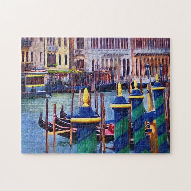 Italien av Venedig Scenia Travel Gondola Pussel (Horisontell)