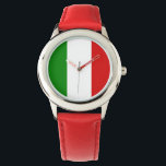 Italien Barn Watch - Flagga för Italien Armbandsur<br><div class="desc">Italien Barn Watch - Flagga av Italien är gjord av grönt,  vitt och rött linjer. Det är en underbar gåva till dem som har kärlek Italien eller ett italienskt arv. Den här designen finns också på många andra produkter som du kan välja mellan.</div>