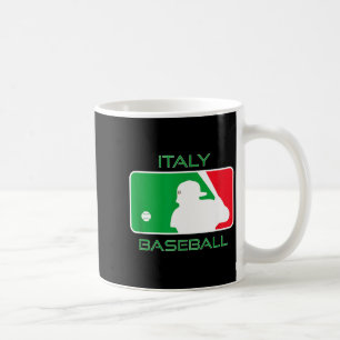 Italien Baseball-fan Italienska flaggan Clic Europ Kaffemugg