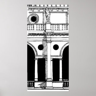 Italien Basilica Palladiana Travel Art-utskrift Poster