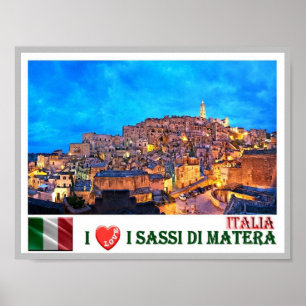 Italien - Basilicata - I Sassi di Matera - I Kärle Poster