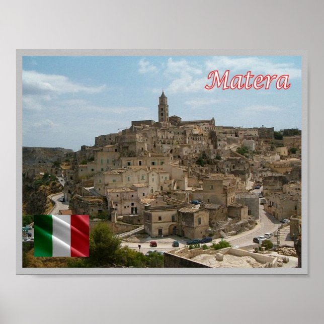 Italien - Basilicata - Materas Sassi - Poster (Framsidan)