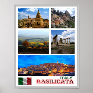 Italien - Basilicata - Mosaic - Poster