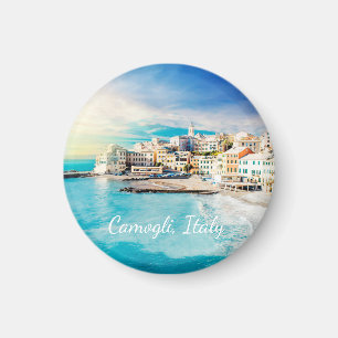 Italien Beach Ocean Medelhavet Scenisk Målning Magnet