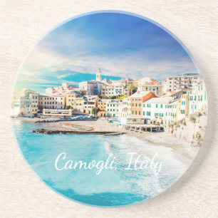 Italien Beach Ocean Medelhavet Scenisk Målning Underlägg