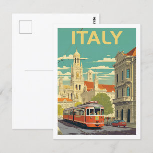 Italien Berömd Vintage resor Ställe Vykort