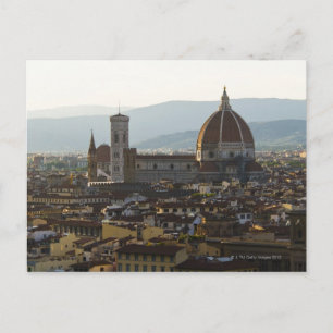 Italien beskådar av Florence med Basilica di Santa Helg Vykort