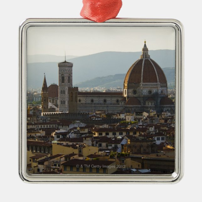 Italien beskådar av Florence med Basilica di Santa Julgransprydnad Metall (Framsidan)