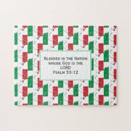 ITALIEN | Blad nation | ITALIENSKA FLAGGA Pussel