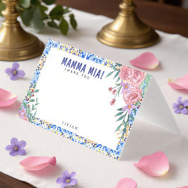 Italien Blue Kakel Mamma Mia Tack Kort
