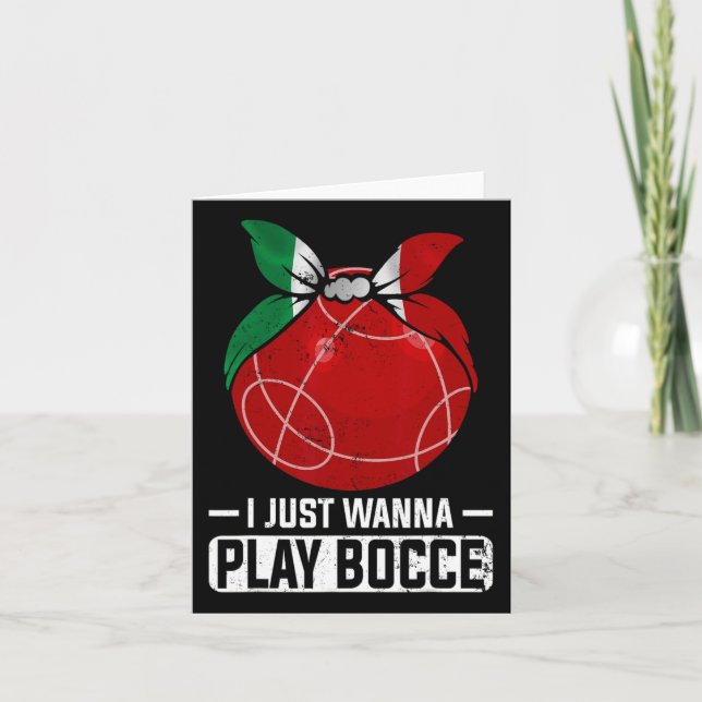 Italien Bocci Player Bocce Byll i italienska Bowli Kort (Framsida)