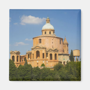 Italien, Bologna, Solig dag med Portico di San Magnet