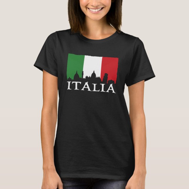 Italien Boots Karta Pullover Hoodie T Shirt (Framsida)