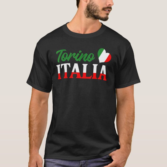 Italien Born Culture Cute Torino Italia T Shirt (Framsida)
