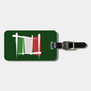 Italien borstar flagga bagagebricka
