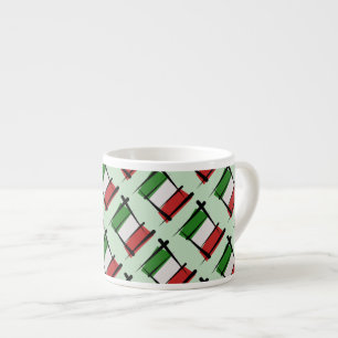 Italien borstar flagga espressomugg