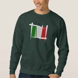 Italien borstar flagga långärmad tröja