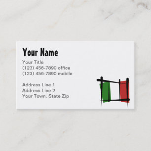 Italien borstar flagga visitkort