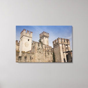 Italien, Brescia-provinsen, Sirmione. Castello 2 Canvastryck