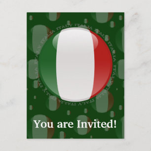 Italien bubblar flagga inbjudningar