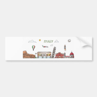 Italien Bumper Sticker - Bildekal