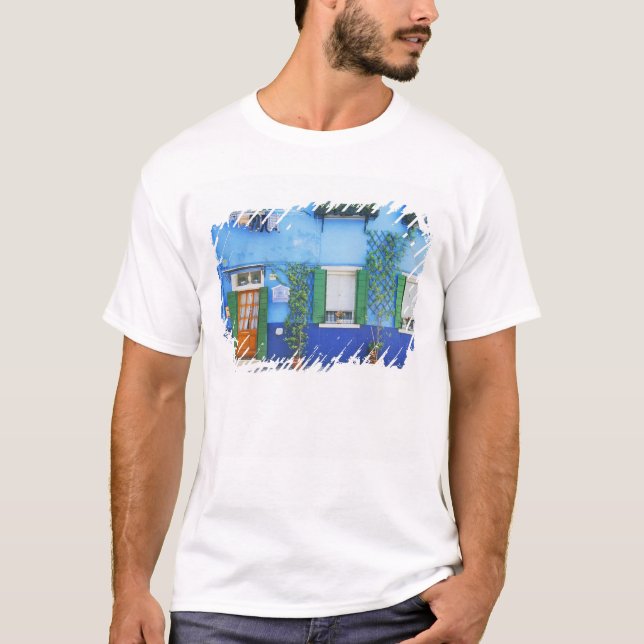 Italien, Burano. Ett färggrant hus i Burano nära Tee (Framsida)
