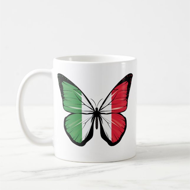 Italien Butterfly Flagga Kaffemugg (Vänster)