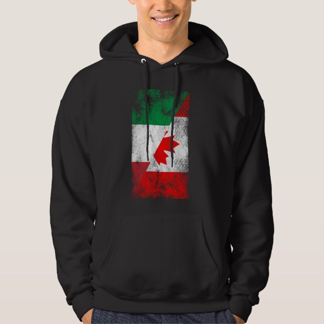 Italien Canada Flaggor - Italienska kanadensiska Hoodie (Framsida)