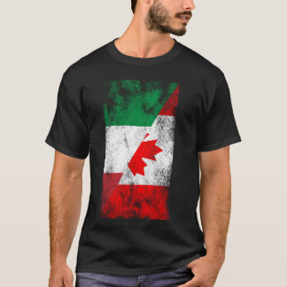 Italien Canada Flaggor - Italienska kanadensiska T Shirt