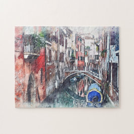 Italien Canal Venedig Reflection Romantik Pussel