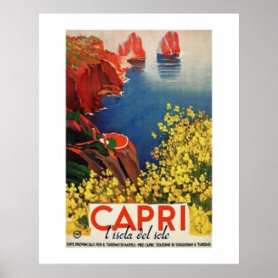 Italien - Capri solens ö Poster