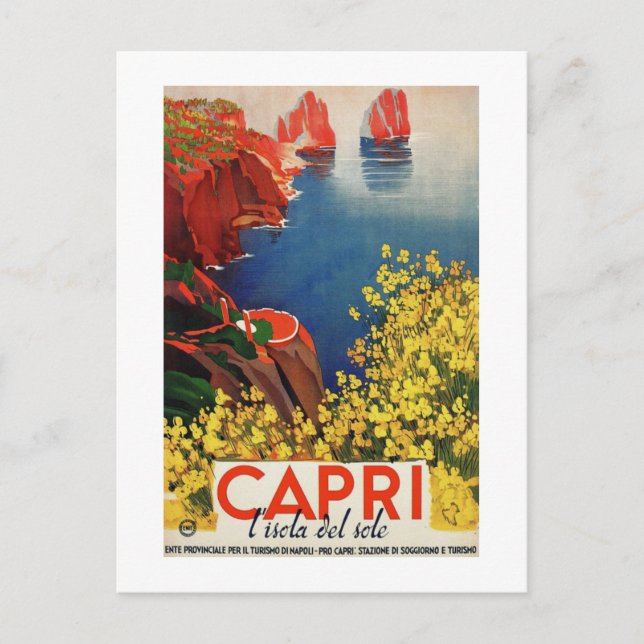 Italien - Capri solens ö Vykort (Framsida)