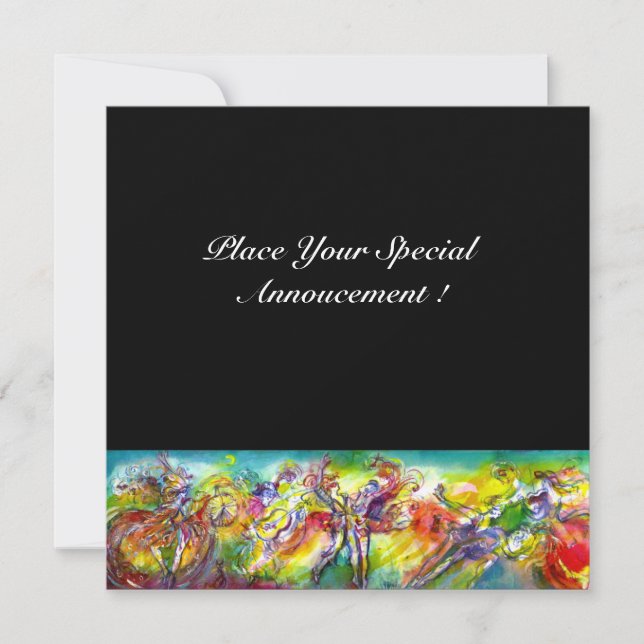 ITALIEN CARNIVAL Masquerad Boll, Dance and Music Meddelande (Framsida)