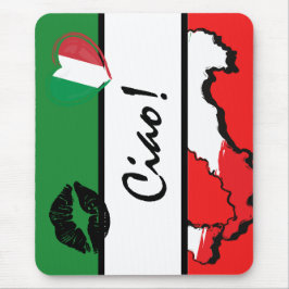 Italien Ciao Italy Heart Kiss Mouse Pad Musmatta