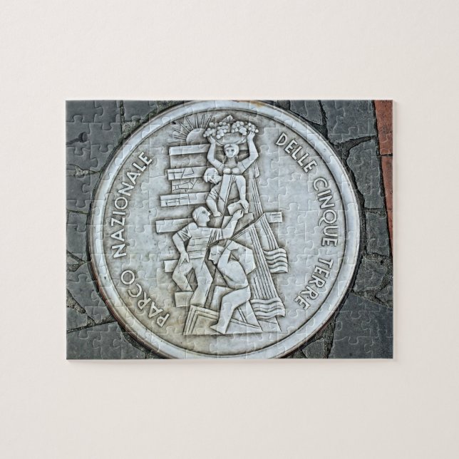 Italien - Cinque Terre Emblem - 8 x 10 - 110 pc Pussel (Horisontell)