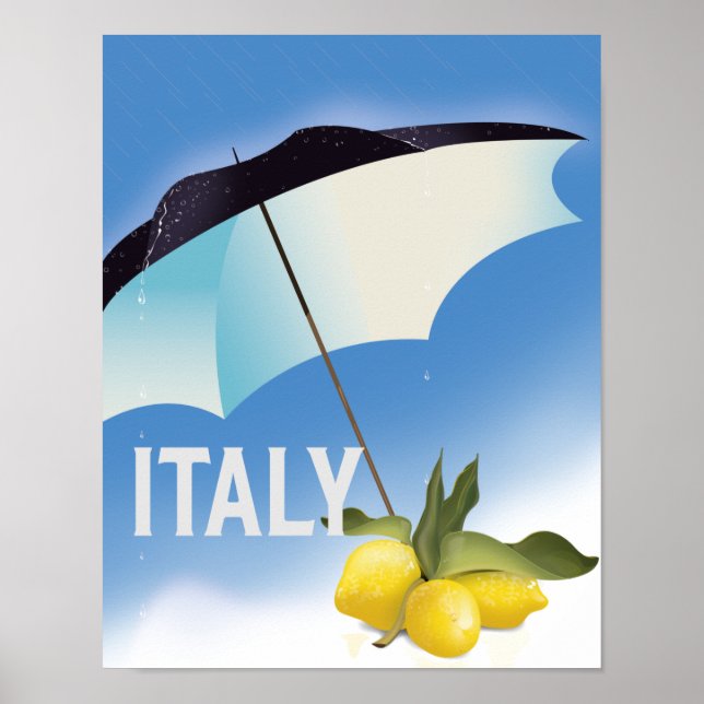 Italien Citroner Vintage reseinspirationsaffisch Poster (Framsidan)