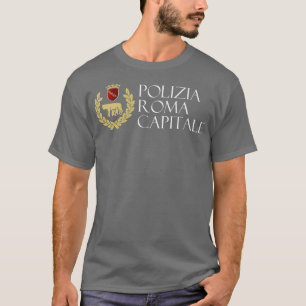 Italien City of Rom Police Polizia Roma Capitale T Shirt