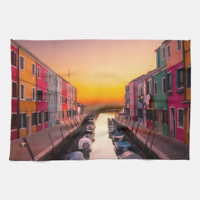 Italien Cityscape Kökshandduk (Horisontell)