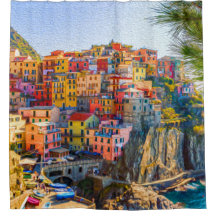 Italien Colorful Sea Houses Painting