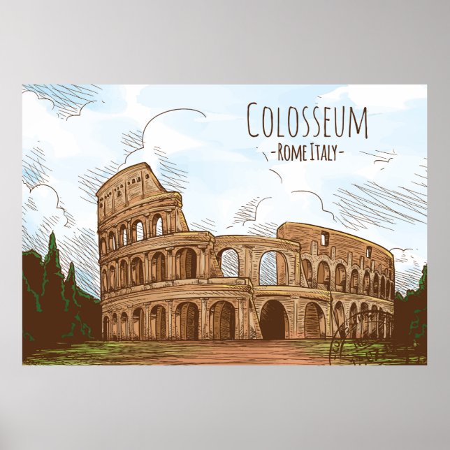 Italien Colosseum Rom Poster (Framsidan)