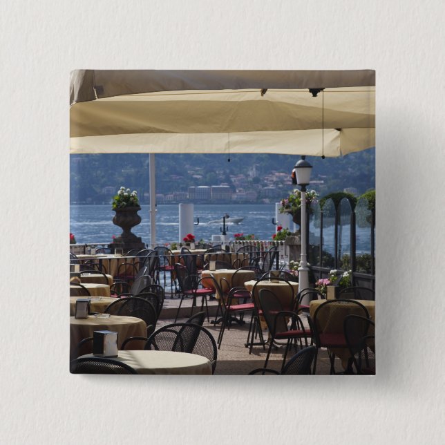 Italien, Como provins, Bellagio. Strandsida café. Knapp (Framsida)