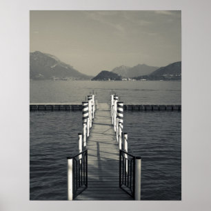 Italien, Como provins, Tremezzo. Sjøbrygge. Poster