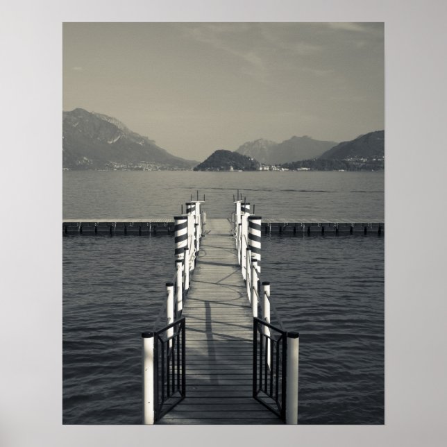 Italien, Como provins, Tremezzo. Sjøbrygge. Poster (Framsidan)